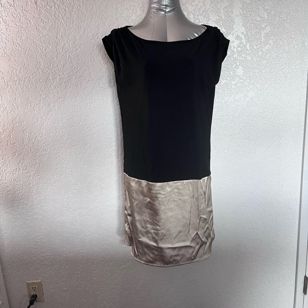 The Limited Black and Gold Sheath Mini Dress